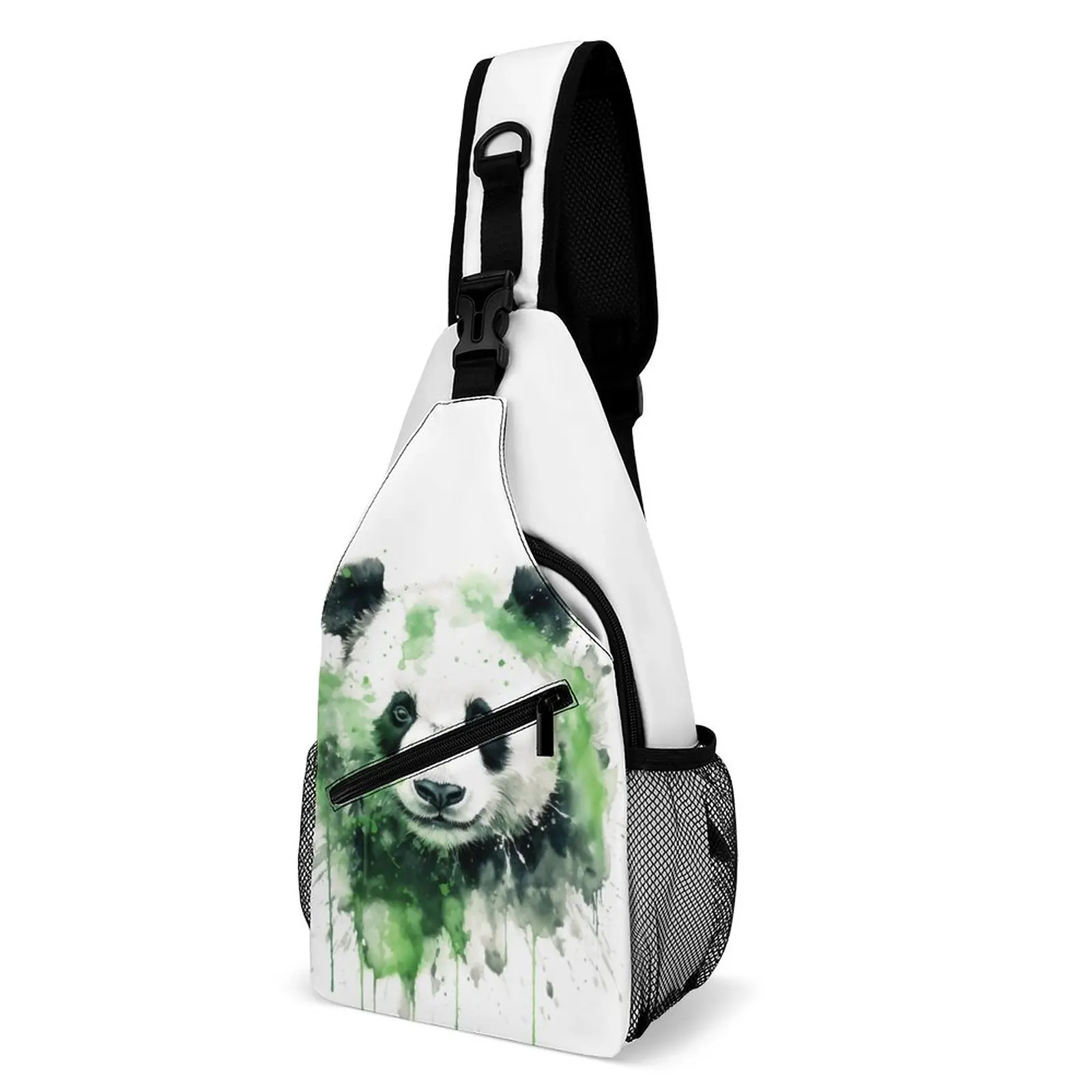 

Panda Shoulder Bags Ink Drawing Workout Chest Bag Men Travel Print Sling Bag Stylish Phone Crossbody Bags