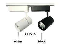 cob led track light spot light ceiling mounted rail 3 lines track lamp decorative led spotlight track 20w30w blackwhite