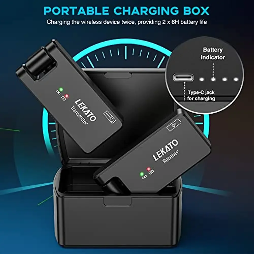 Новый беспроводной гитарный комплект Plug-&Play Lekato Ws-100, 2,4 ГГц, перезаряжаемая система - автоматическое сопряжение Txrx (art.: 3920cf522bb5d) - 3920cf522bb5d