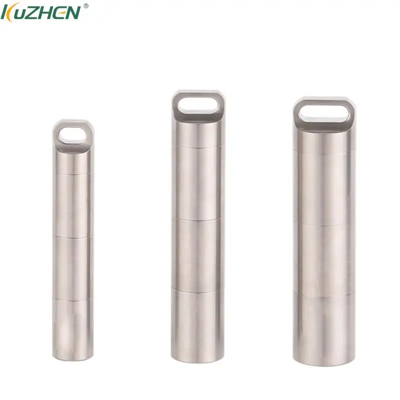 

Миниатюрная герметичная капсула из нержавеющей стали, водонепроницаемый контейнер для таблеток, подвеска Firstaid для кемпинга, дорожный улич...