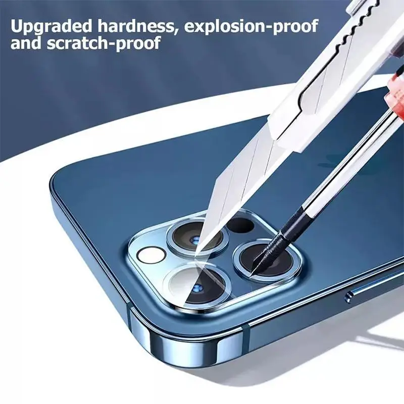 50pcs Full Cover Camera Lens Glass for iPhone 13 Pro Max Screen Protector for iPhone 11 12 13 Pro Max Camera Protector Glass