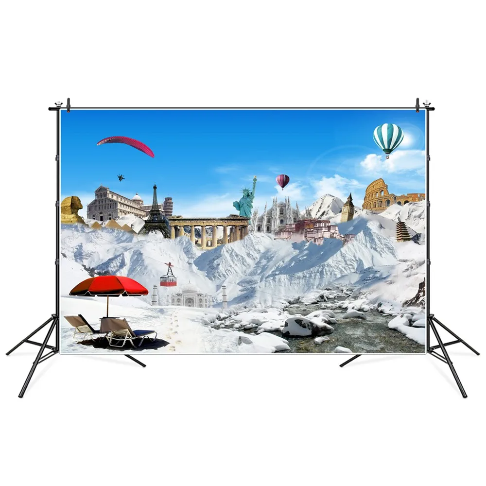 

Outdoor Activity Sport Scenic Spots Sets Birthday Party Photoshoot Backdrops Collection Parthenon Snow Photography Backgrounds