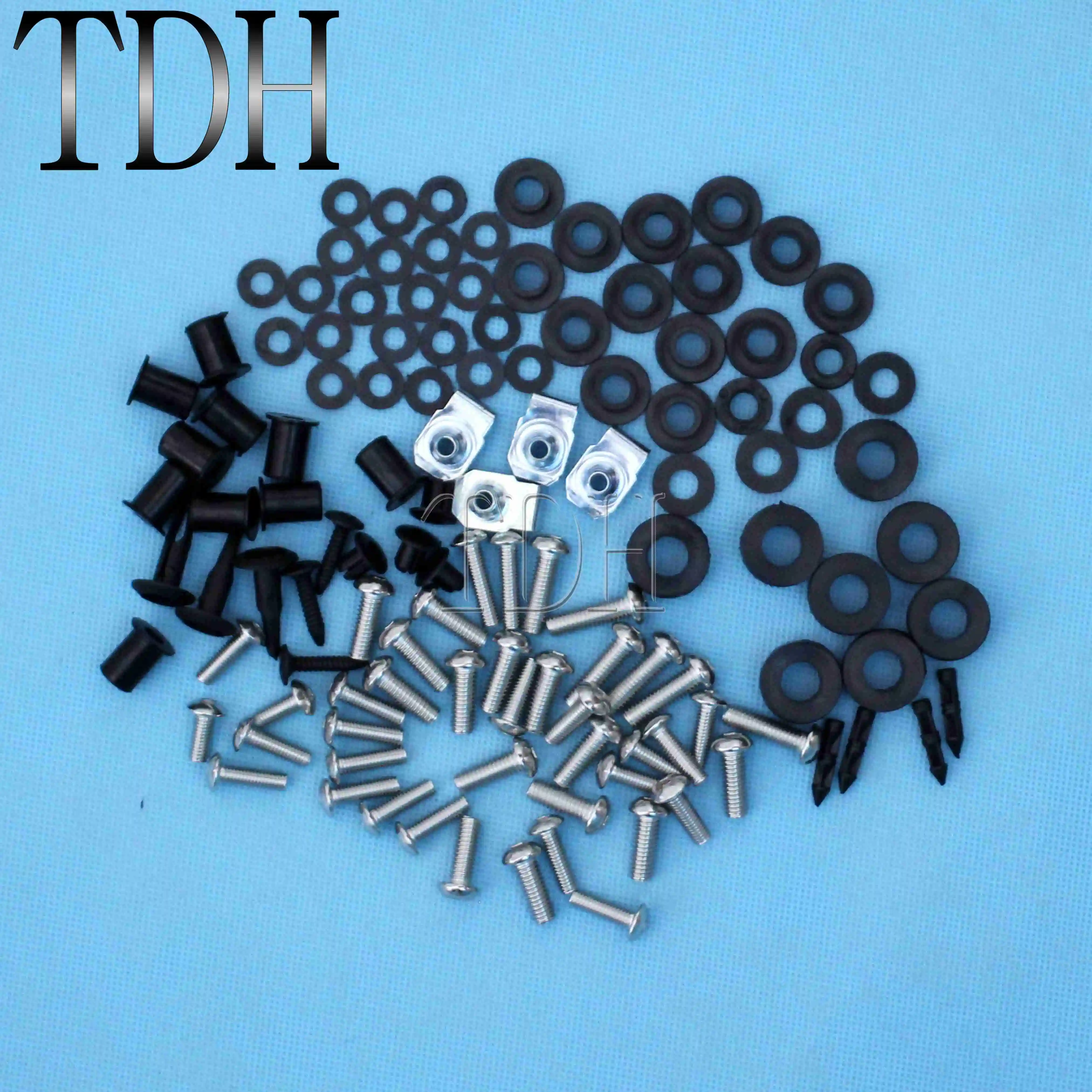 

Болты для обтекателя кузова мотоцикла 113 шт., крепежные винты для кузова, комплект гаек для Kawasaki Ninja EX250 EX250R 2008-2012