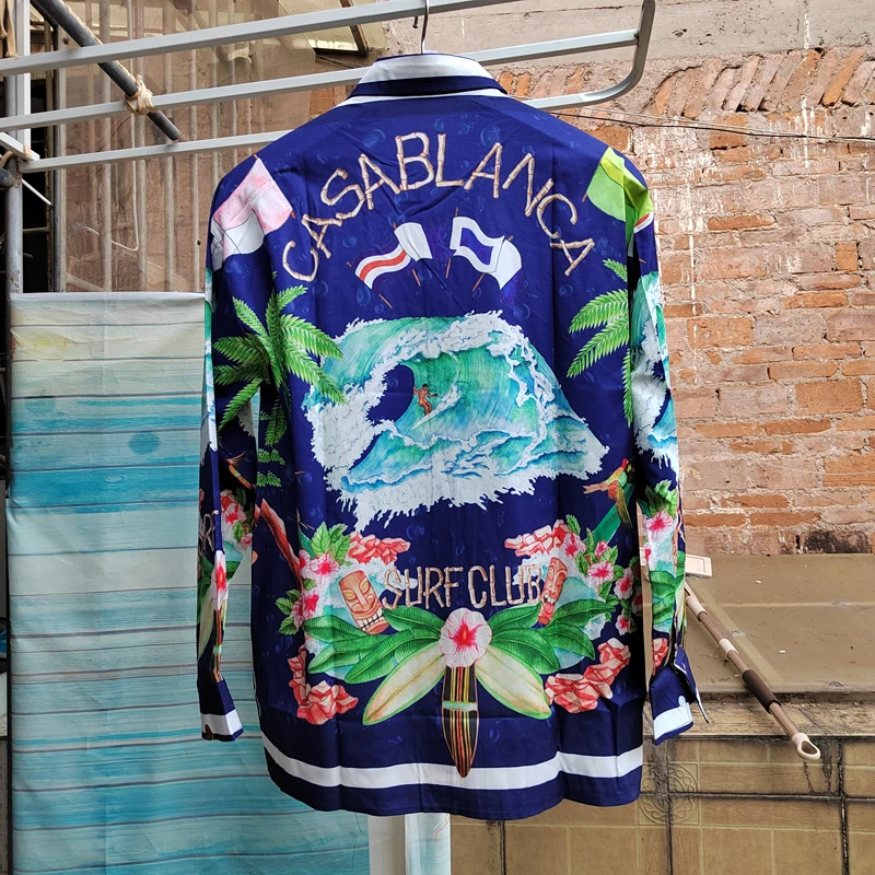 

Гавайская рубашка с длинным рукавом, с принтом кокосового дерева