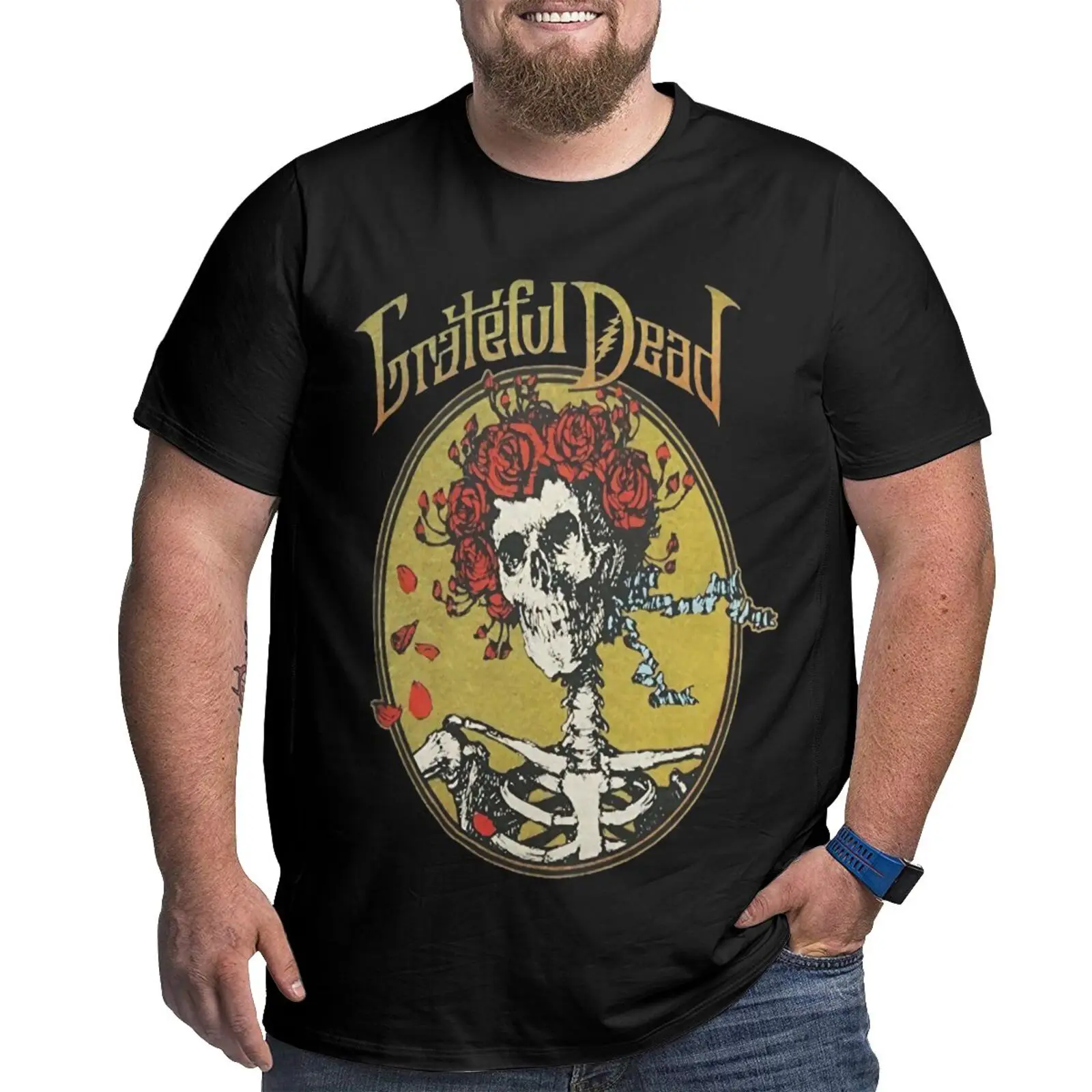 

Grateful Dead Grateful Skull Tmask, футболка оверсайз, Мужская футболка, аниме одежда, аниме футболка, футболка, графические футболки