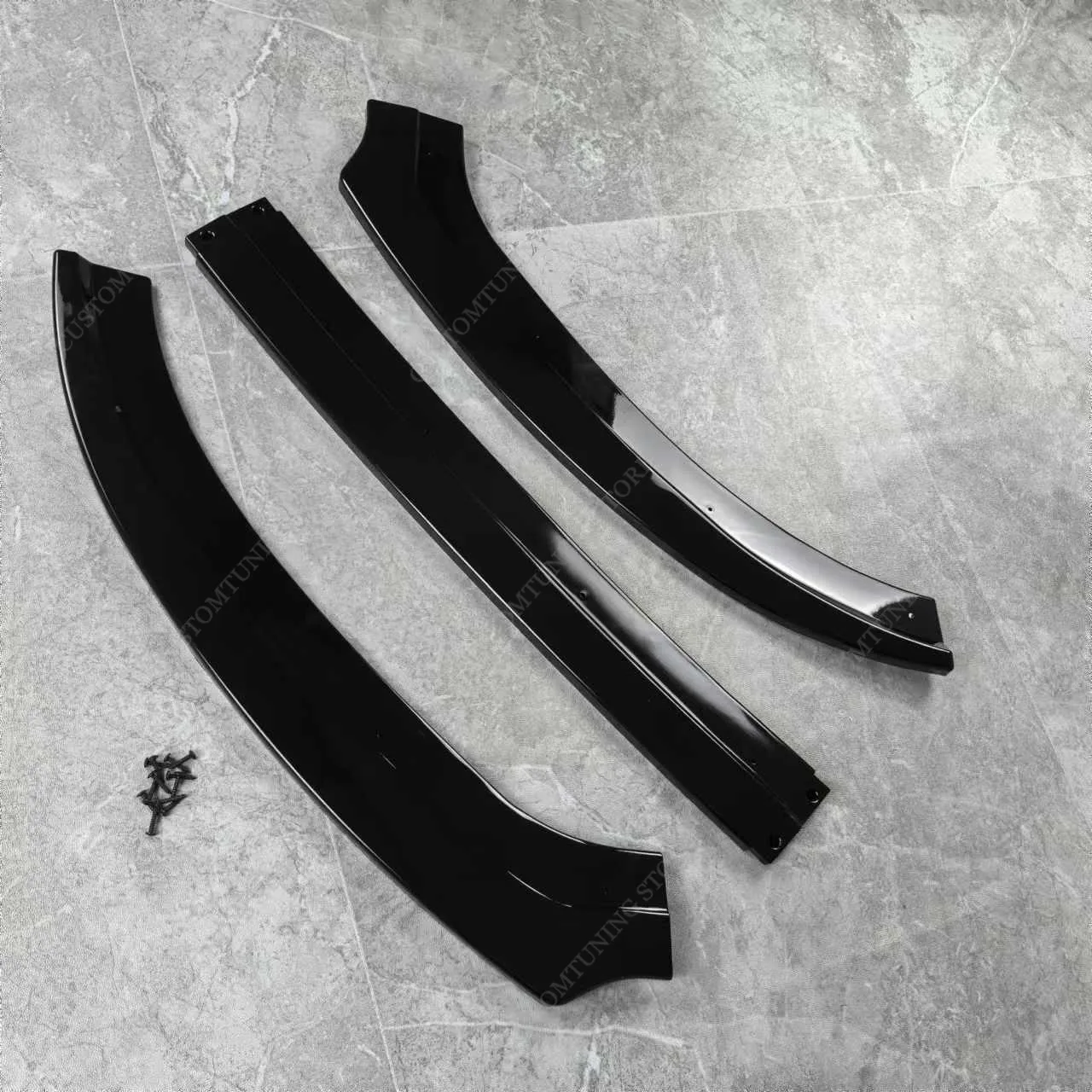 Глянцевый черный передний бампер в стиле Maxton спойлер разделитель диффузор V.4 для