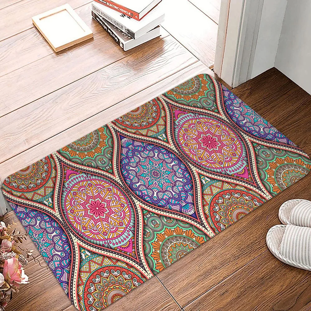 

Bohemia Floor Mat Carpet Non-slip Home Entrance Door Mat Rugs Boho Area Rug for Living Room Kitchen Bedroom Carpet alfombra