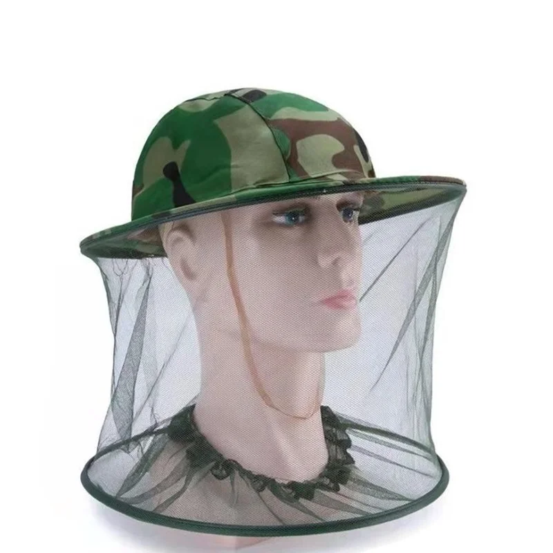 

Mosquito Head Face Protector Net Hat Insect Bugs Bee Proof Mesh Hat Beekeeping Hat Outdoor Fishing Sun Cap Face Protector