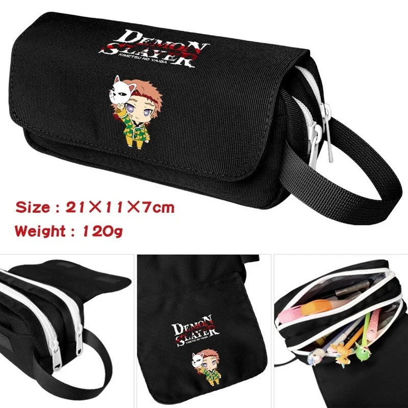 

Anime Demon Slayer Kimetsu No Yaiba Cosplay Unisex Students School Pen For Stationery Storage Bag Fashion Everyday Gift