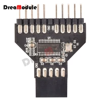 9pin motherboard usb2 0 female to dual 9 pin interface 9 pin to dual 9 pin water cooled rgb light fan speed converter adapter
