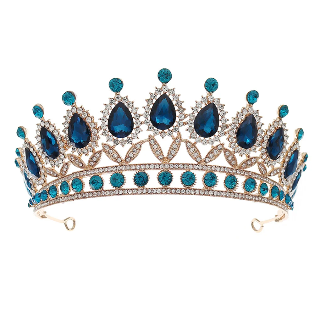 

Hair Gems Women Crown Wedding Rhinestone Rhinestones Dress Headdress Alloy Retro Decor Prop Miss