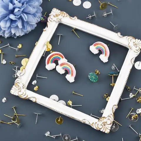 20 шт./лот, 925 посеребренный пустой столб, серьги-гвоздики, базовые фурнитуры, штифт для сережек, разъем для ушей, аксессуары для изготовления ювелирных изделий своими руками