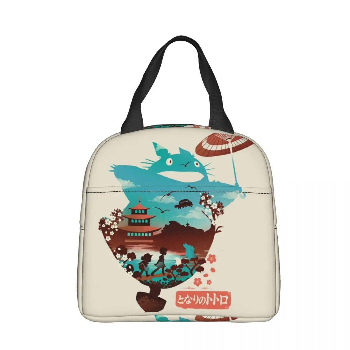 

Зонтик Тоторо, изолированная сумка для ланча, герметичный мультяшный фильм Миядзаки, ланч-контейнер, Термосумка, тоут, Ланч-бокс для работы и путешествий