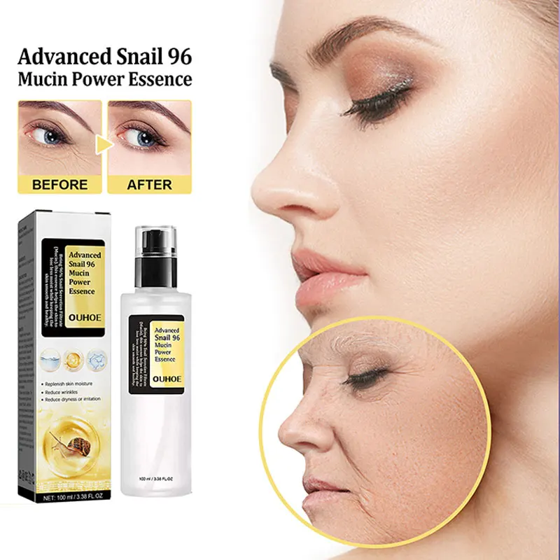 Snail Mucin 96% Collagen Power Essence Hydrating Face Serum Skin Barrier Repair Fade Dark Spots and Blemishes Shrink Pores Acne
