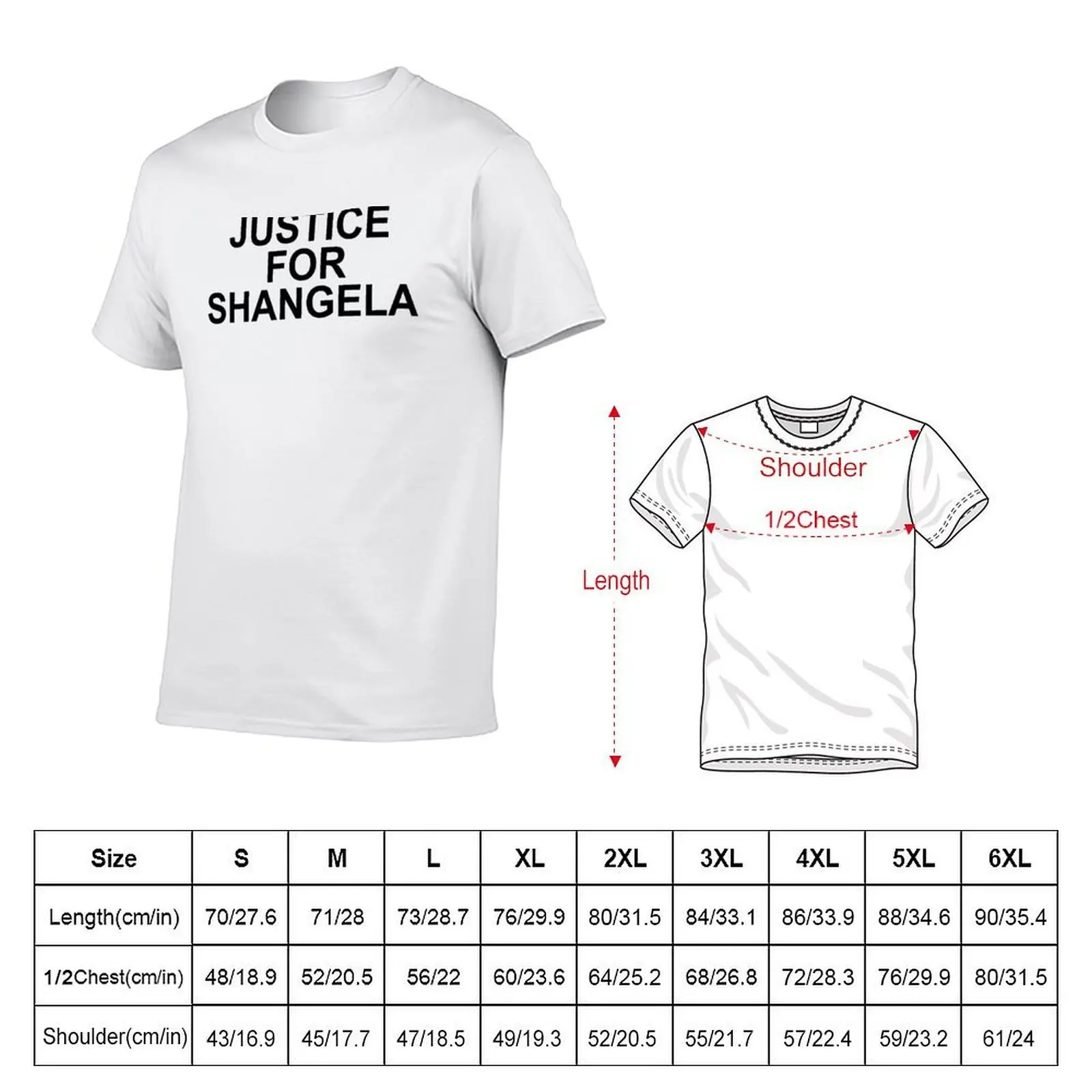Фото Футболка JUSTICE FOR SHANGELA - черная, с принтом в ретро-стиле, повседневный топ №2