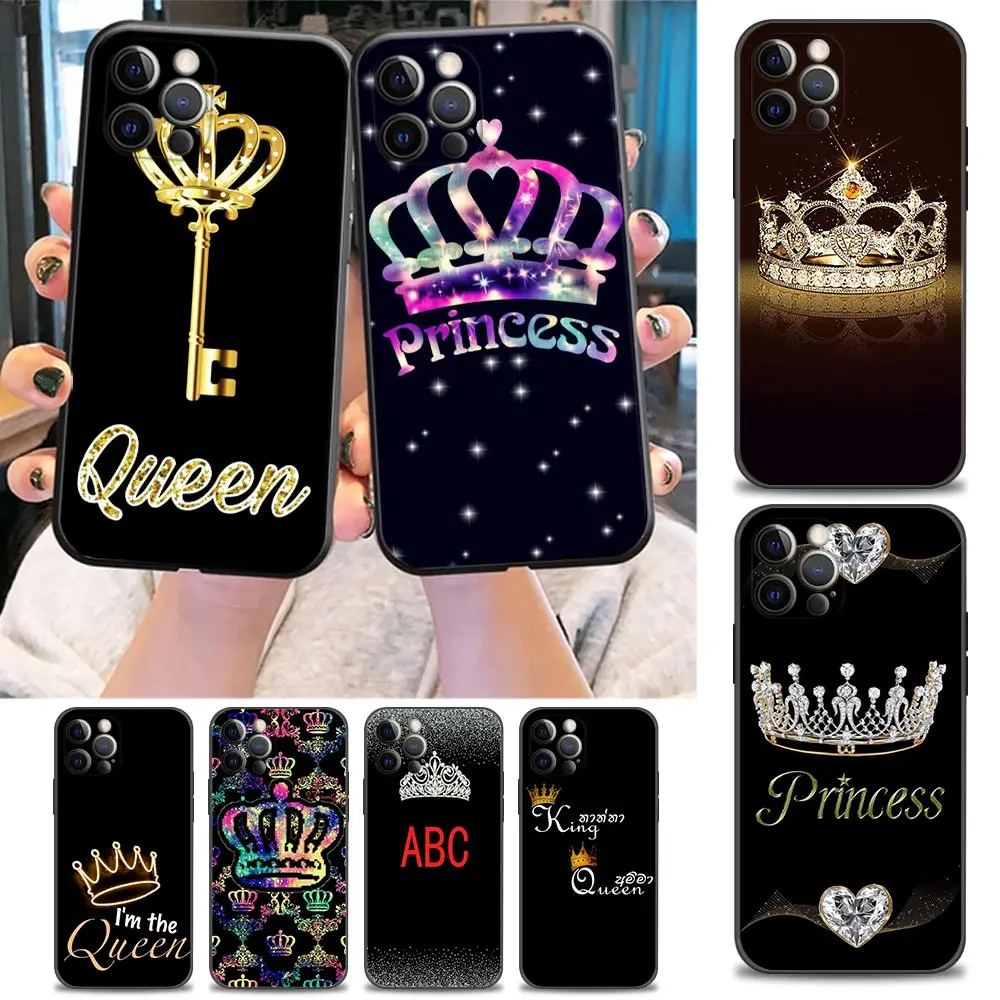 

Phone Case for iPhone 11 12 13 Pro Max 7 8 2022 SE XR XS Max 5 5s 6 6s Plus Soft Silicone Case Cover The lovely Queen princess