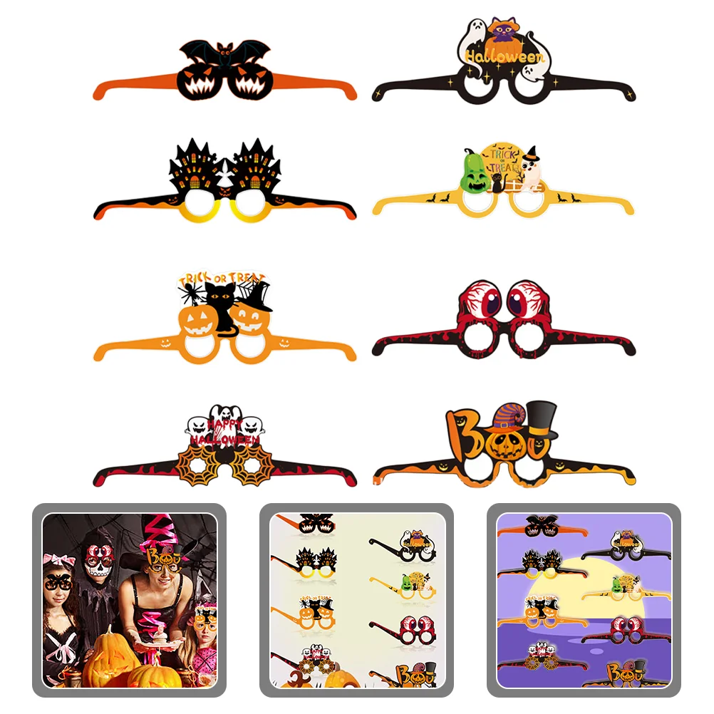 8 шт. декор очки на Хэллоуин аксессуары костюм кулон тематические реквизит для