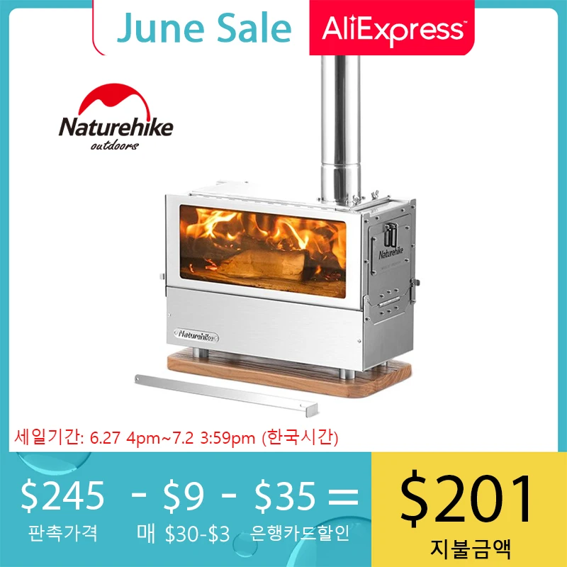 

Naturehike Camping Wood Stove Portable High Firepower Cooking Supplies Solo Tent Stove Outdoor Picnic Bbq Camping Firewood Stove