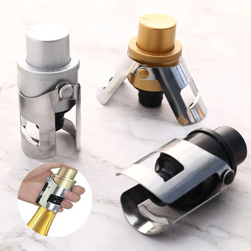 

Stainless Steel Champagne Stopper Cork Sparkling Wine Bottle Plug Sealer Cap