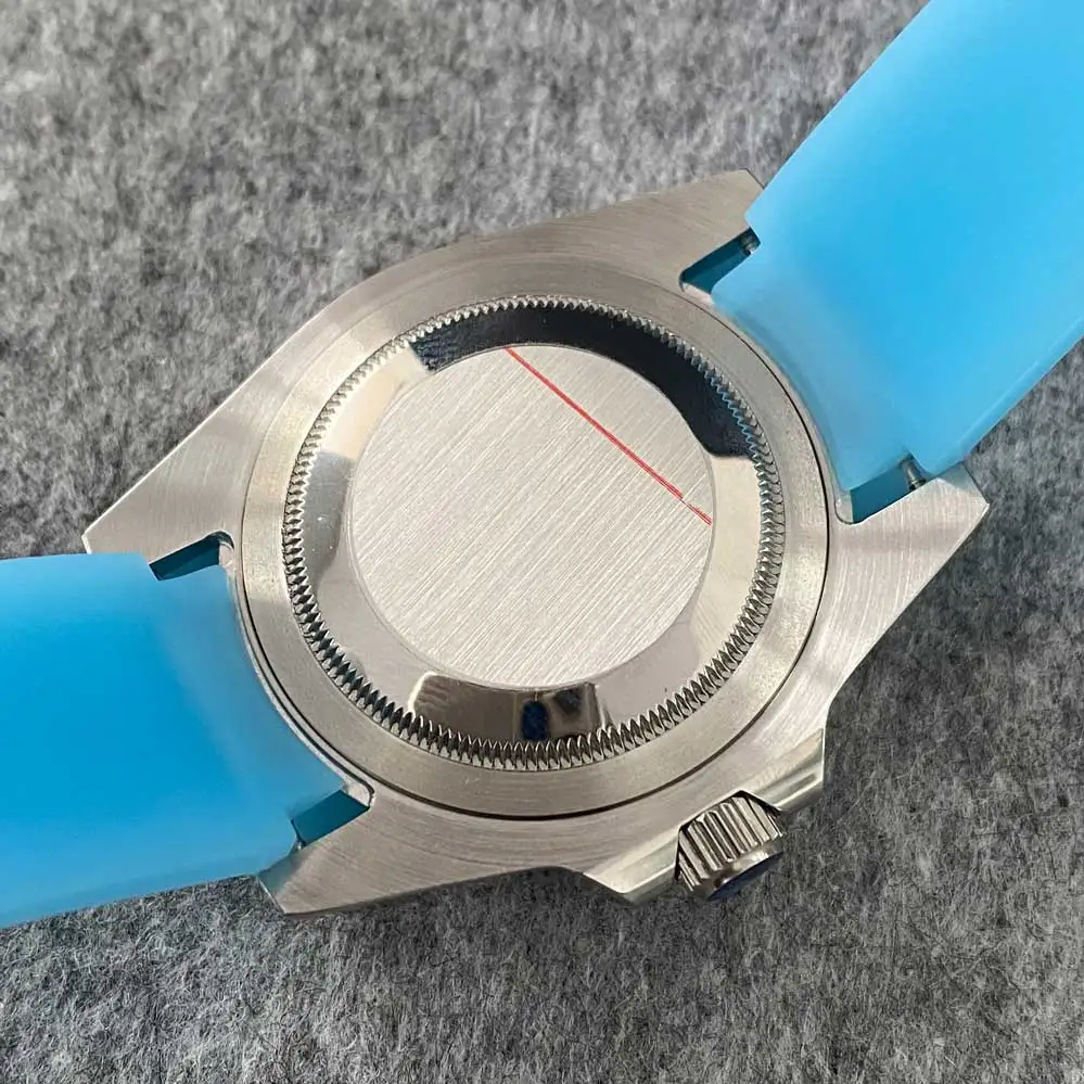 40mm Watch Case Stainless Steel Case+adhesive Tape 316 Fine Steel 10ATM Magnifying Glass Sapphire Glass Fits NH35 Movement