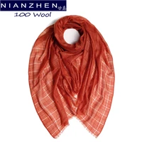 nianzhen inner mongolia send pure cashmere scarf beads check thin lengthened spring winter women d210027
