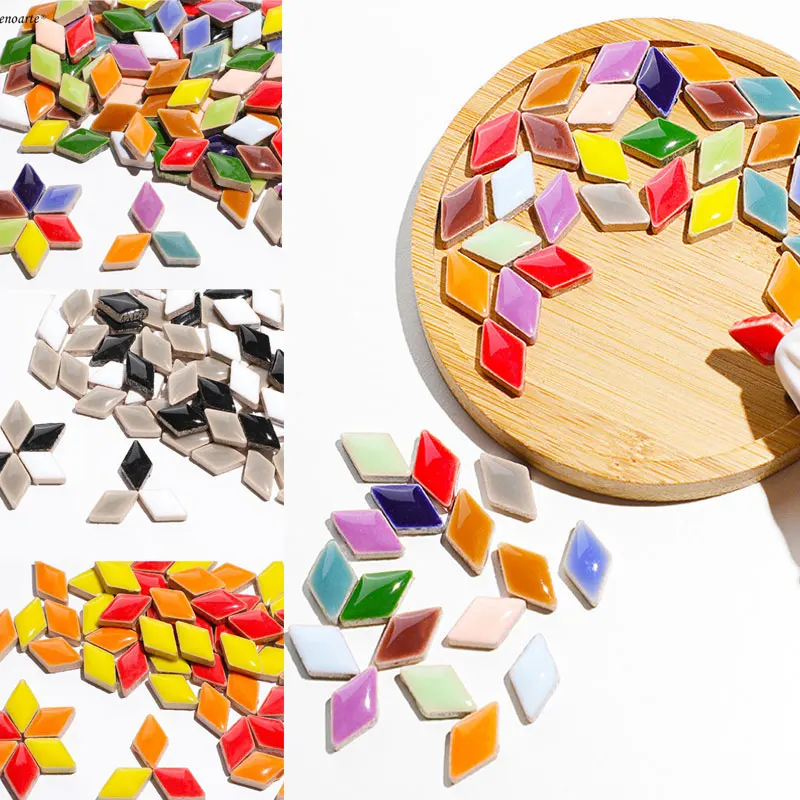 100 г многогранная плитка для творчества керамическая материалы мозаики длина 1-4