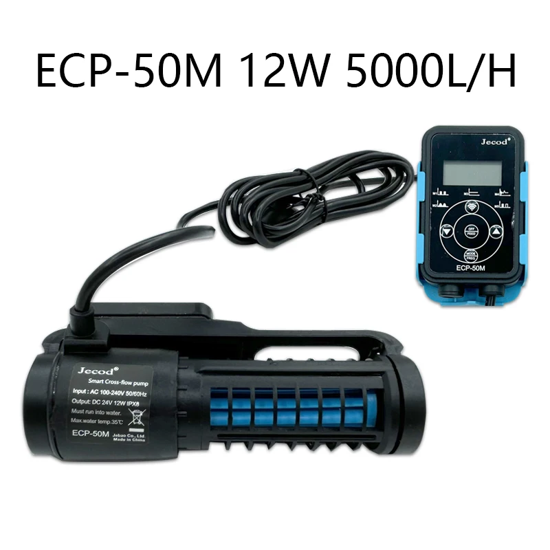 

2023 Jebao Jecod ECP-50M fish tank mini wave pump single-ended cross-flow pump 12W 5000L / H external LCD controller and WIFI