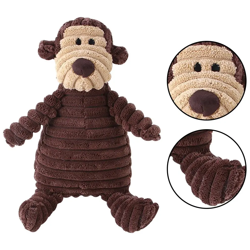 

Плюшевая игрушка для собак в форме животных, устойчивые к укусам пищащие игрушки, Вельветовая игрушка для собак малого и крупного размера, д...