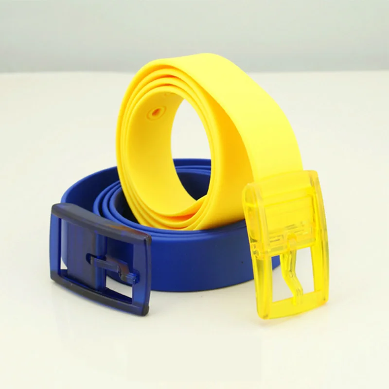 Candy Type Fasion Men And Women Lovers eneral Belt Silica el Belt Plastic Belt Defence Allery Environmental Protection Belt