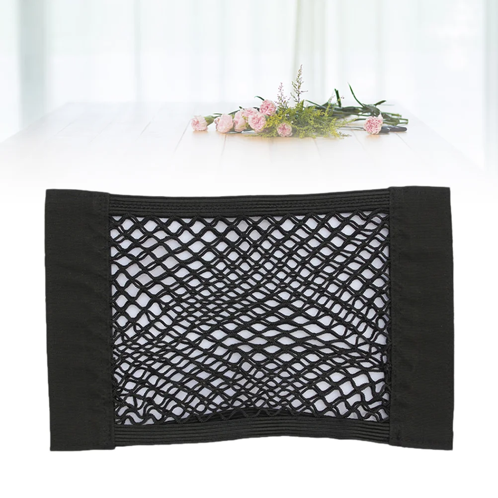 

1Pc Car Trunk Storage Net Double- Layer Seatback Storage, Cloth Organiser for Car ( Black )