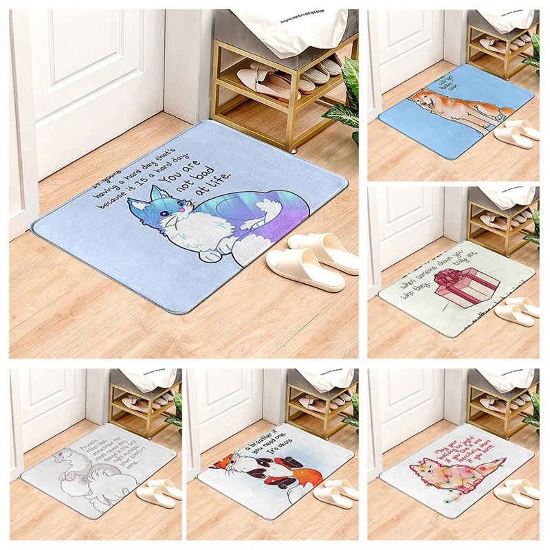 

Нескользящий коврик для ванной комнаты, маленький коврик для душа, декоративный Впитывающий Коврик для ног, коврик для спальни, балкона, ков...