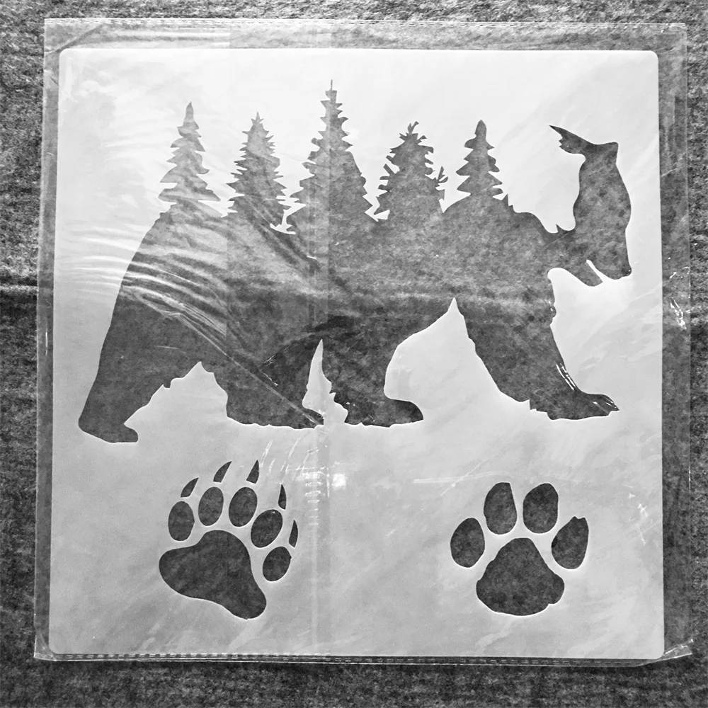 

Многослойные трафареты Grizzly Bear Paw Forest 30*30 см