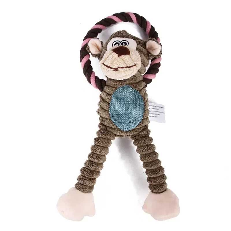 

Puppy Toys Pet Supplies Pets Chew Toy Animal Shape Squeak Cleaning for Small Medium Dog Accessories Training Plush Sound