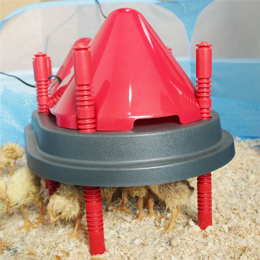 

Electric Chick Brooder Heating Plate Practical Adjustable Height Chick Cage Heater with Waterproof Hat Farm Animal Supplies