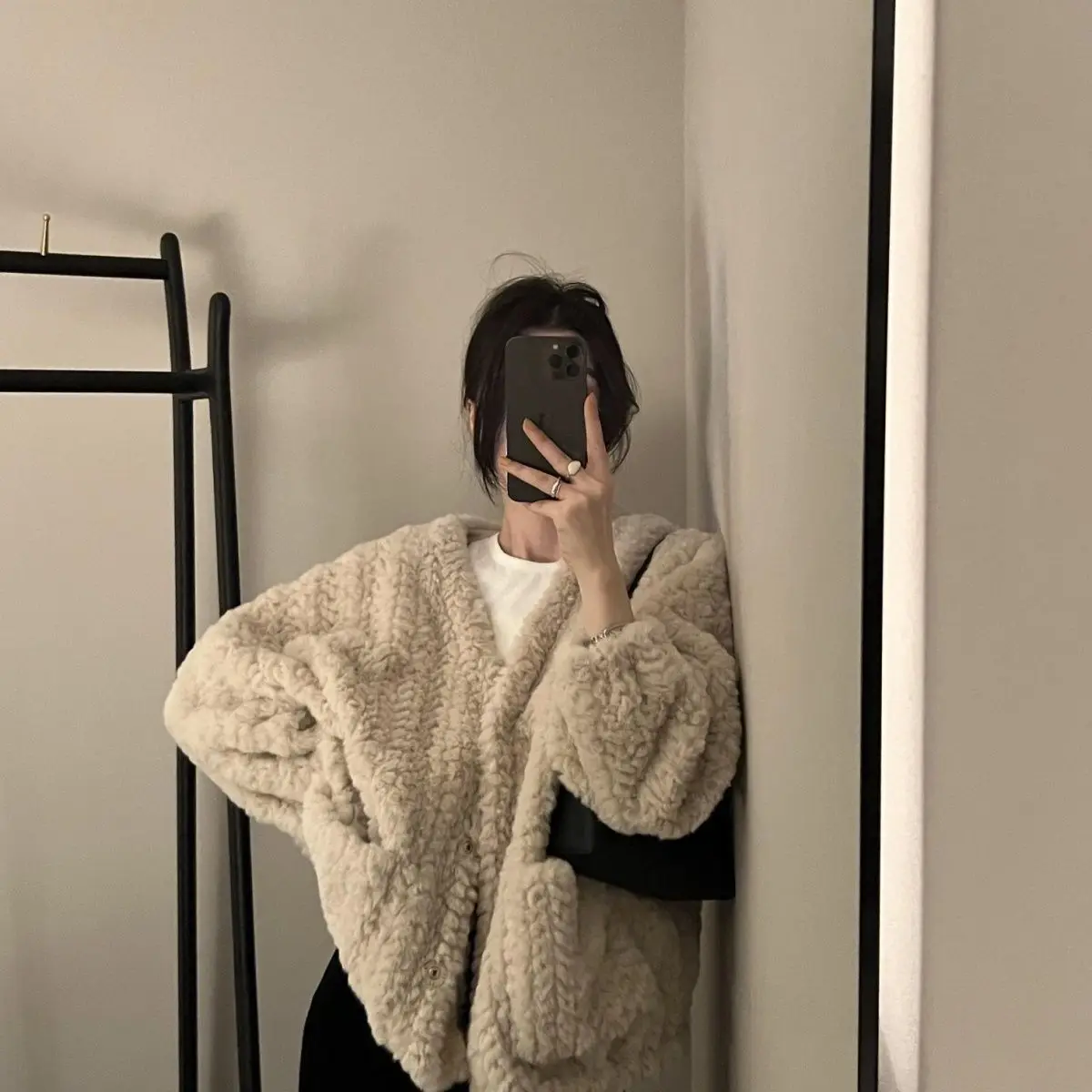 

New Winter Coat for Women Faux Fur Coats Korean Lamb Hair Thickened Cardigan Environmentally Friendly Wool Jacket Warm