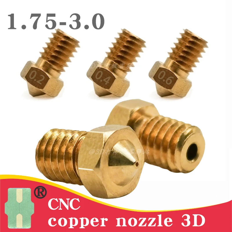 

Brass E3D V5 V6 Extra Nozzle Print Head 1.75mm 3.0mm for 3D Printer Parts