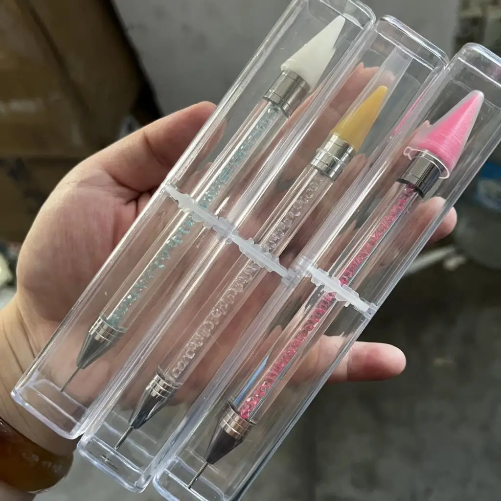 

Crystal Pen Picking Up Rhinestones Gems Dotting Pen Diamond Embroidery Double Head Point Drill Pen Sticky Wax Pencil DIY Tools *