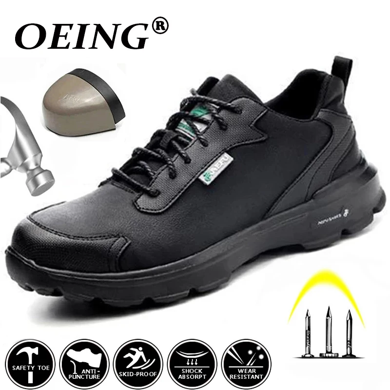 Safety Shoes Steel Toe Work Shoes For Men Anti-smashing Cons