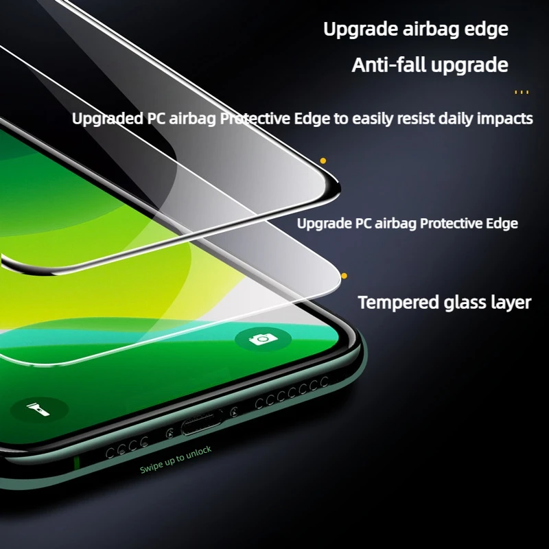 TRSYPHXM Airbag Full Screen 15 for Apple 16 Pro Max X Tempered Film Suitable iPhone 8 Phone 13 Protective 12