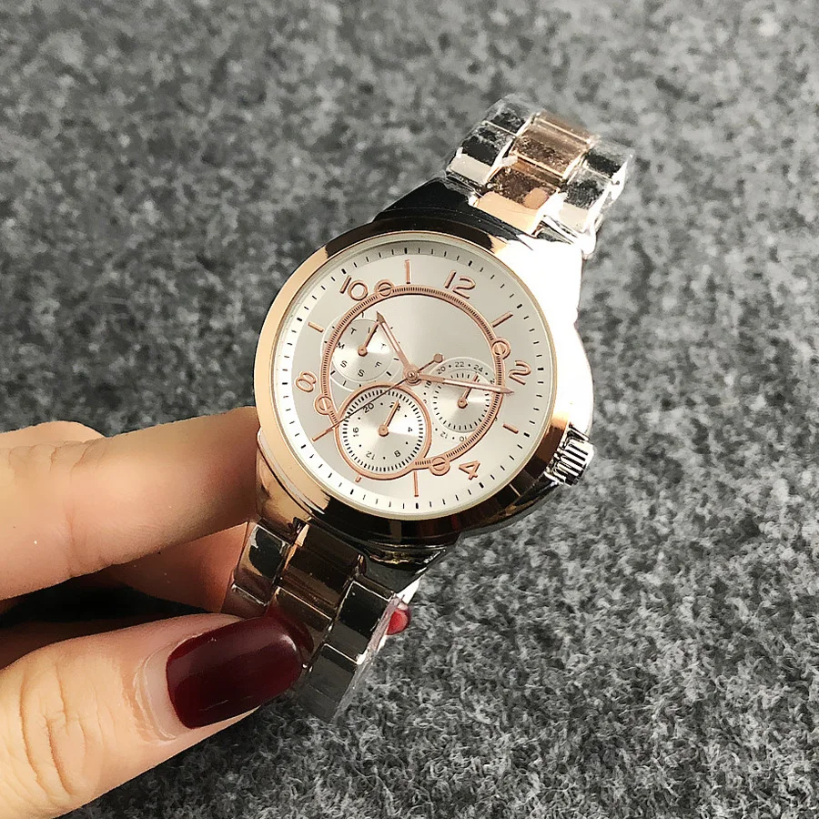 Brand Wrist Watches Women Girl Ladies Crystal Style Quartz Casual Steel Metal Band Clock m69