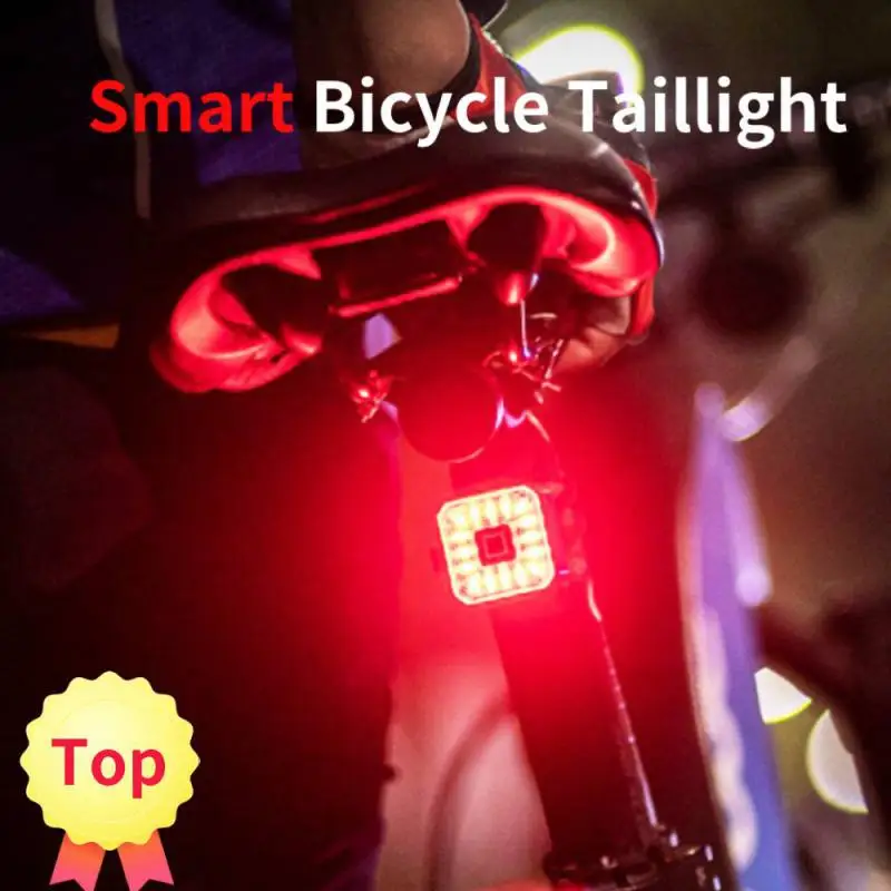 

Bicycle Rear Flashlight LED Smart Brake Auto Sensing Taillight USB Charge 6 Lighting modes Tail Light for road Mtb Bike Seatpost