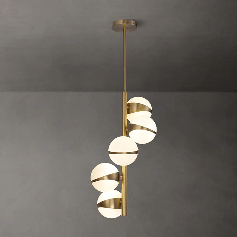 

Indoor Nordic All-copper Ceiling Lamps Simple Creative Personality Living Room Lighting Bedroom Molecular Magic Beans Chandelier