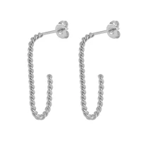 fashion vintage twisted rectangle twist pierce earrings for women punk genometric stud earrings party jewelry gift