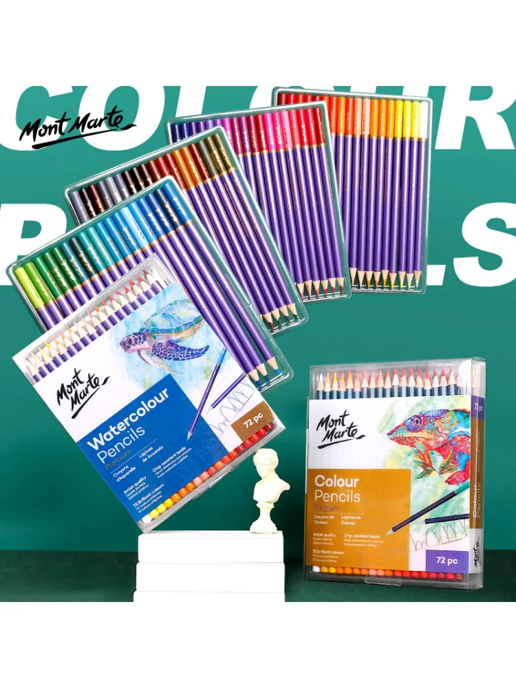 

Набор цветных карандашей Montmart, 36 цветов, 72 цвета, ручная роспись, эскиз, подарок, водорастворимый цветной карандаш