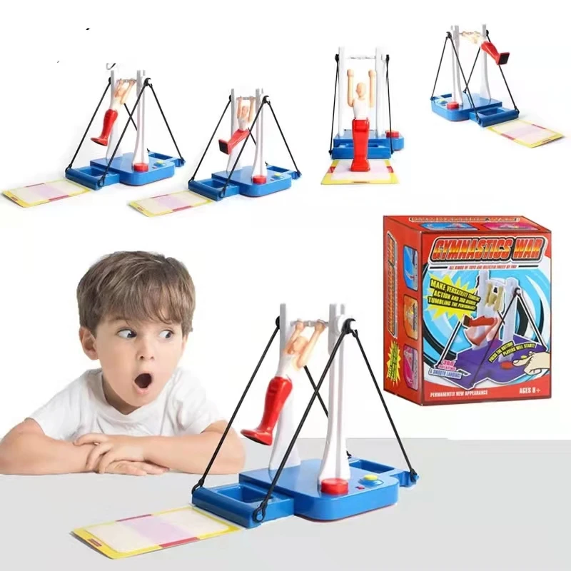 

Novelty Gymnastics War Creative Gymnastic Machine Toy Gymnastic Machine Horizontal Bar Hand Eye Coordination Desktop Toys