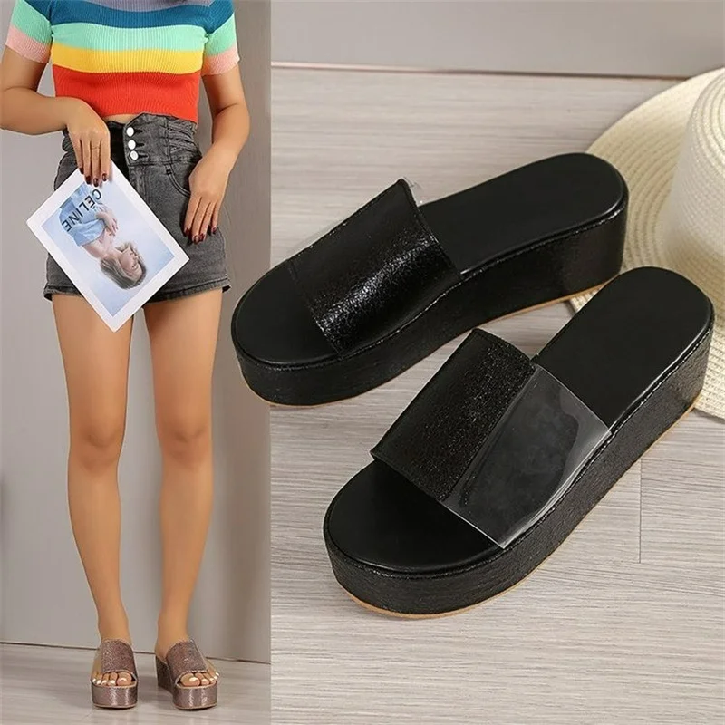 2023 New Shoes for Women Basic Women's Slippers Summer Casual Slippers Women Wedges Shoes Ladies Platform Sandals Zapatos Mujer