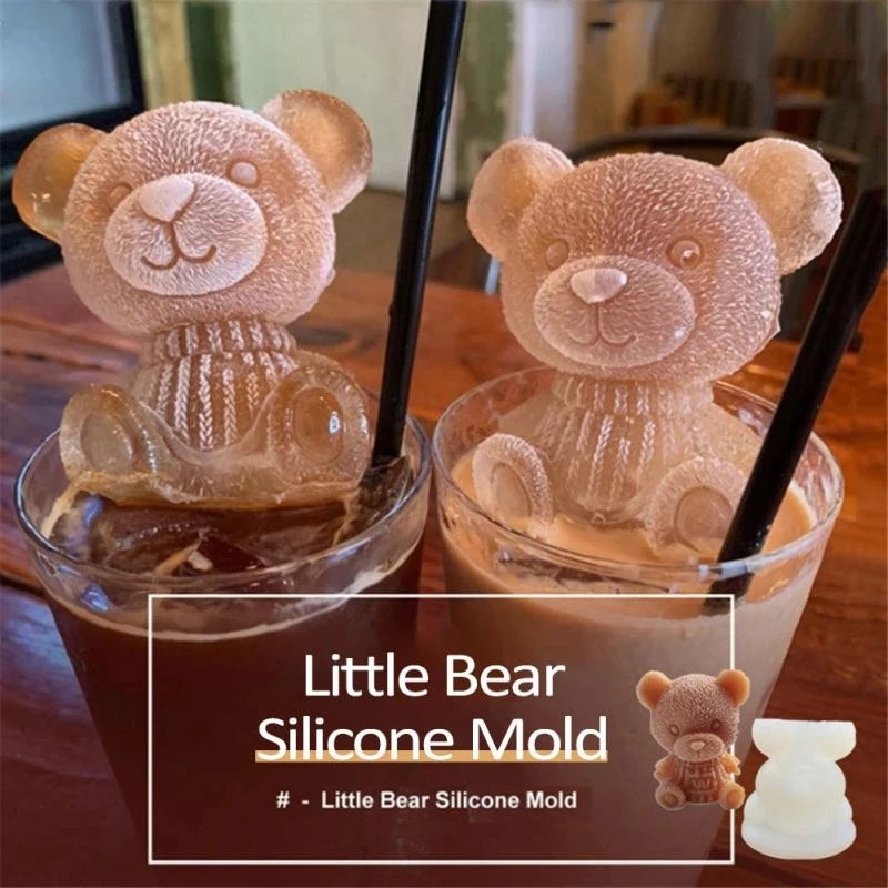 

Bear Shape Ice Cube Maker Silicone 3D Bear Ice Mould Tray DIY Chocolate Whiskey Cocktail Ice Ball Drink Decor Kitchen Accessorie