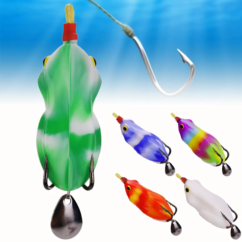 

Frog Fishing Lures Bait Double Hooks Suitable For Freshwater Saltwater