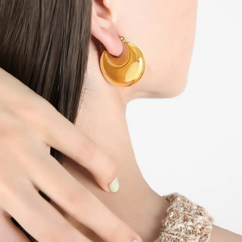 

Vintage Fashion Earrings for Women New 316L Stainless Steel Gold Plating Jewelry Non Fading Luxury Wedding Accessories Gift Sale