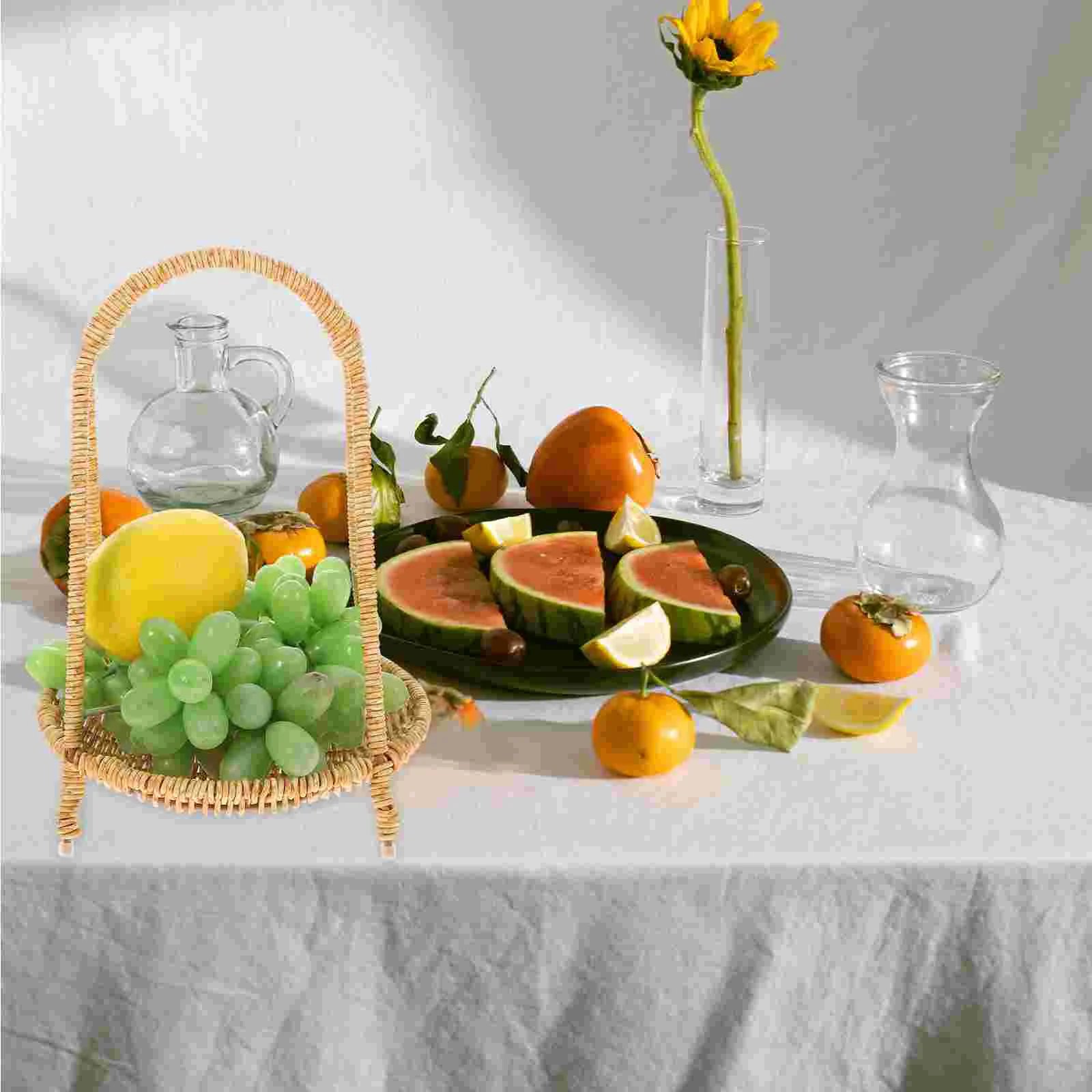 

Fruit Basket Household Fruit Basket Desktop Accessories Portable Snack Basket Dessert Kitchen Countertop Organizer